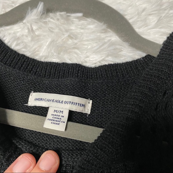 American Eagle Knit Sweater Black Tank - Picture 3 of 5